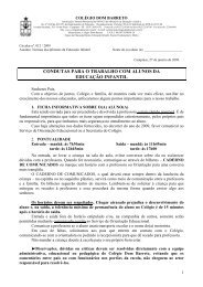 Normas disciplinares Curso Infantil - ColÃ©gio Dom Barreto
