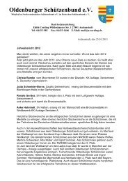 Jahresbericht Bezirksdamenleiterin - Oldenburger SchÃ¼tzenbund