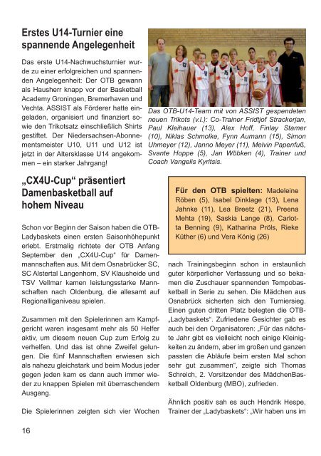 OTB-Mitteilungen 3/2013 - Oldenburger Turnerbund