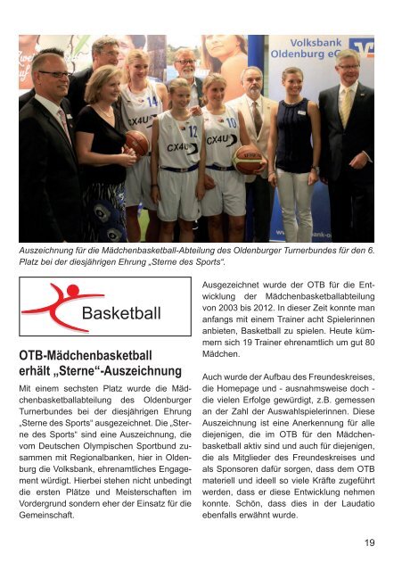 OTB-Mitteilungen 3/2012 - Oldenburger Turnerbund