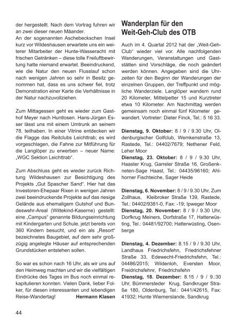 OTB-Mitteilungen 3/2012 - Oldenburger Turnerbund