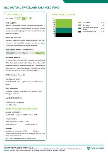 OLD MUTUAL SWAZILAND BALANCED FUND