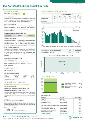 Mining and Resources Fund A - Old Mutual