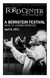 A BERNSTEIN FESTIVAL - University of Mississippi