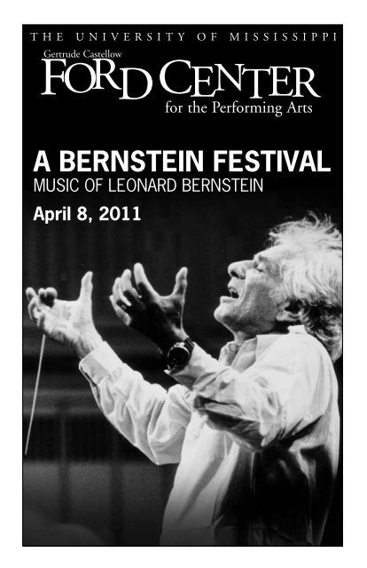 A BERNSTEIN FESTIVAL - University of Mississippi