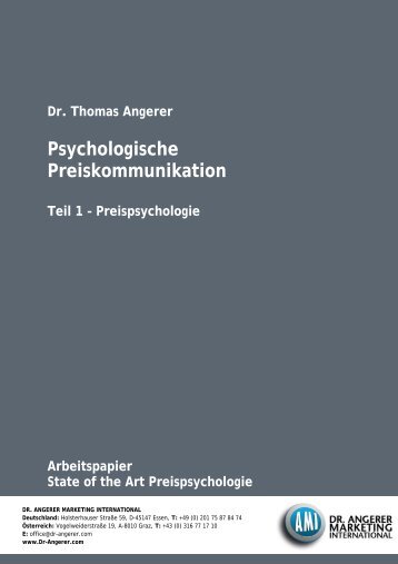 Die Psychologie des guten Geschäfts. - Dr. Angerer Marketing ...