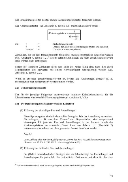 Arbeitsanleitung fÃ¼r Wirtschaftlichkeitsuntersuchungen des BMF