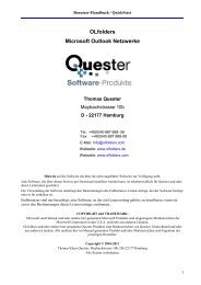Quickstart (PDF) - Thomas Quester Software