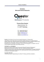Handbuch OLfolders(PDF) - Thomas Quester Software