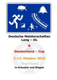OL & Deutschland â Cup 2.+3. Oktober 2010 - OLG Siegerland