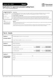 Liquor Licence Form 9 Application for Approved Extended Trading ...