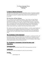 I. Library Mission Statement II. Overview of Our Library III ...