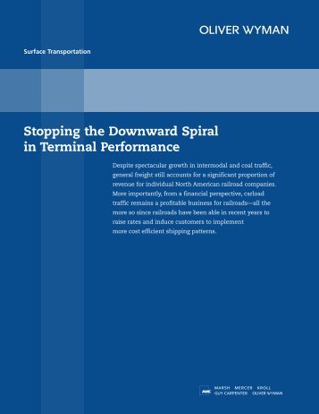 Stopping the Downward Spiral in Terminal ... - Oliver Wyman