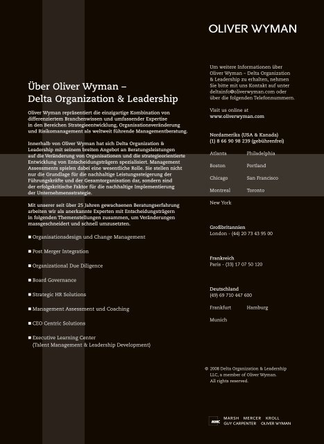 Management Assessment - Oliver Wyman