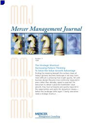 Mercer Management Journal - Oliver Wyman