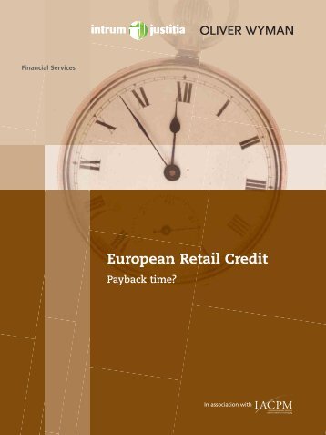 European Retail Credit - Oliver Wyman