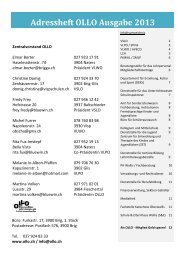 Adressheft OLLO Ausgabe 2013