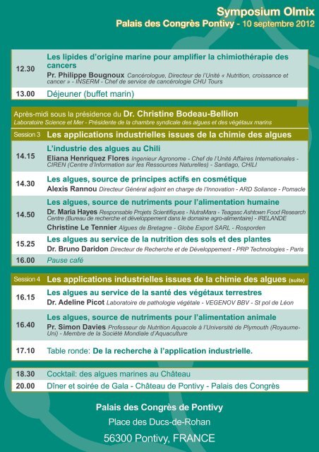 symposium sur les algues - Olmix