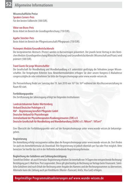 Freiburg - Deutsche Gesellschaft für Wundheilung und ...