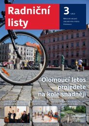OlomoucÃ­ letos projedete na kole snadnÄji - StatutÃ¡rnÃ­ mÄsto Olomouc