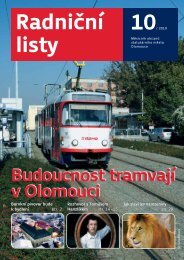 Budoucnost tramvajÃ­ v Olomouci - StatutÃ¡rnÃ­ mÄsto Olomouc