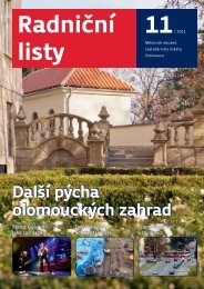 DalÅ¡Ã­ pÃ½cha olomouckÃ½ch zahrad - StatutÃ¡rnÃ­ mÄsto Olomouc