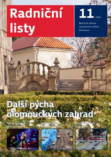 DalÅ¡Ã­ pÃ½cha olomouckÃ½ch zahrad - StatutÃ¡rnÃ­ mÄsto Olomouc