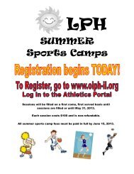 SUMMER Sports Camps - Our Lady of Perpetual Help School