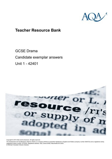 Aqa drama written paper help by Brendan Roman - Issuu aqa drama written paper help