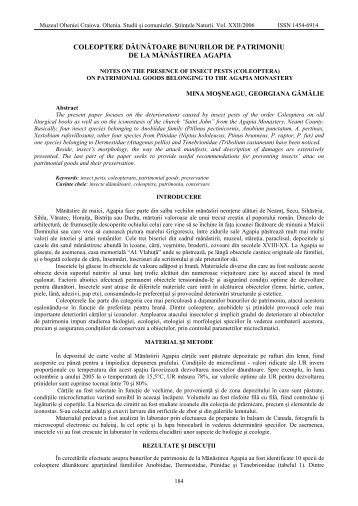 download pdf - Oltenia, Studii si Comunicari, Stiintele Naturii