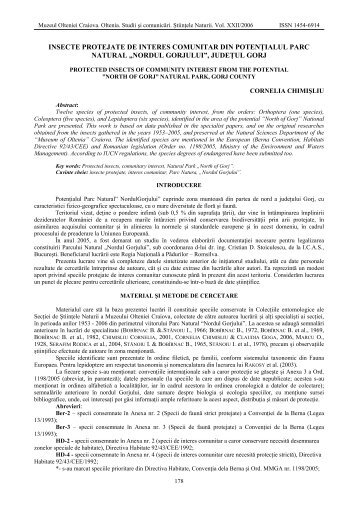 download pdf - Oltenia, Studii si Comunicari, Stiintele Naturii