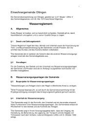 Einwohnergemeinde Oltingen Wasserreglement:
