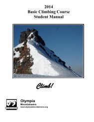 Basic Climbing Course - Olympia Mountaineers