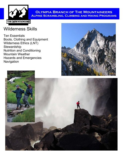 Wilderness Skills - Olympia Mountaineers