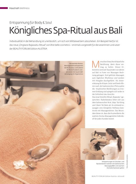 Königliches Spa-Ritual aus Bali - être belle