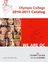 2010-2011 Olympic College Catalog