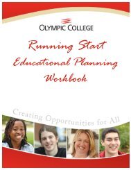 Educational Planning Workbook - Olympic College