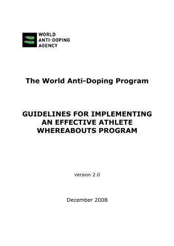 Athlete Whereabouts Guideline v 2 0 _FINAL - International Olympic ...