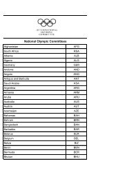 List of all National Olympic Committees in IOC protocol order