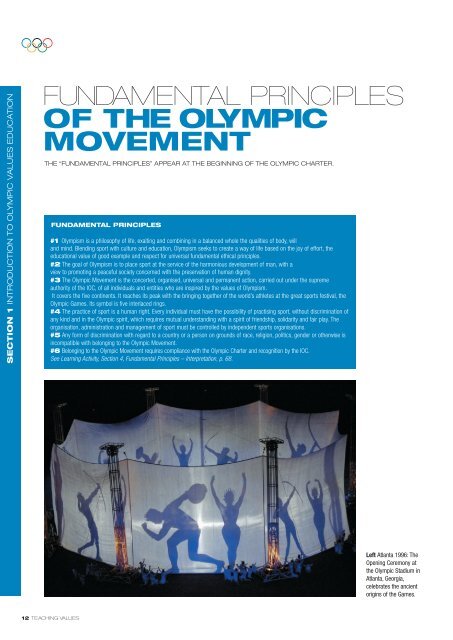 Teaching Values- An Olympic Education Toolkit - International ...