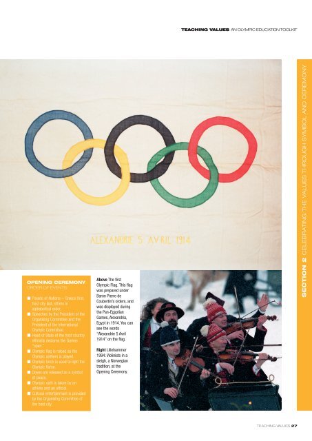 Teaching Values- An Olympic Education Toolkit - International ...