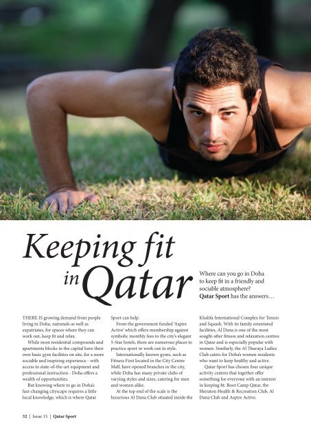 Qatar sport COVER.indd - Qatar Olympic Committee