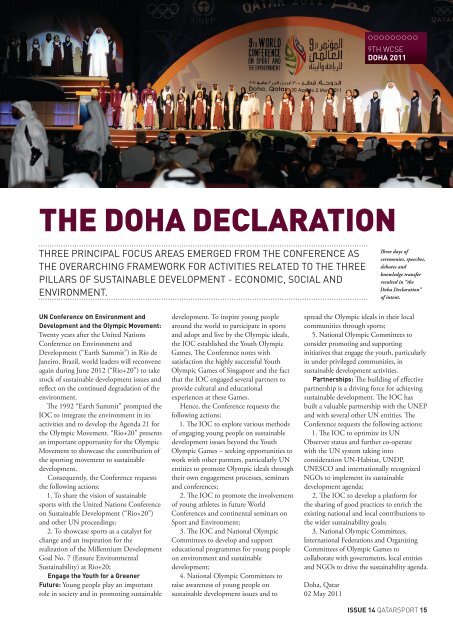 Issue 14 - Qatar Olympic Committee