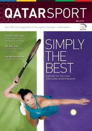 the official magazine of the qatar olympic committee QatarSport