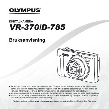 Bruksanvisning VR-370/D-785 - Olympus