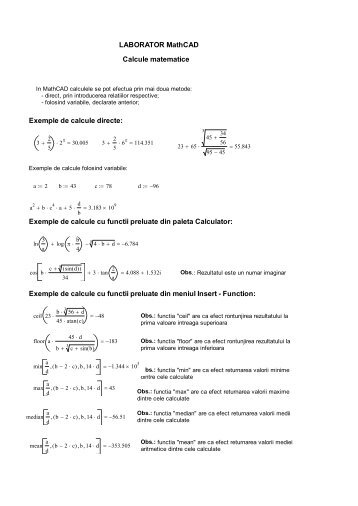 Calcule matematice