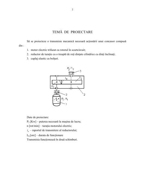 Reductor de turatie cu o treapta