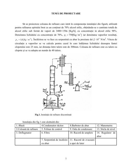 TEMÄ‚ DE PROIECTARE