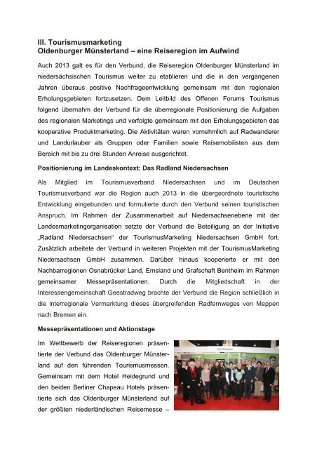 om-report 2013 - Verbund Oldenburger Münsterland