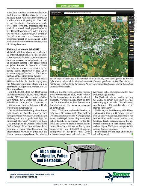 argumente 2014 - Verbund Oldenburger Münsterland